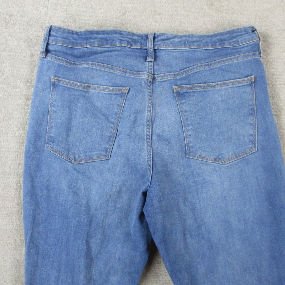 Universal Thread Jeans Womens 16 Blue Denim Patchwork Double Knee Hi Rise Skinny - Picture 10 of 11